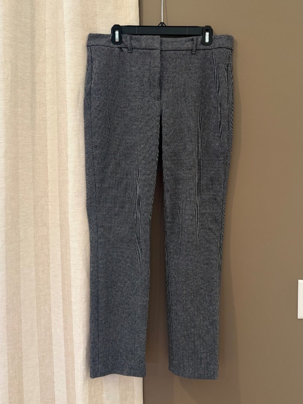 White House Black Market Women's Houndstooth Slim Trouser Pants Office, Size 10